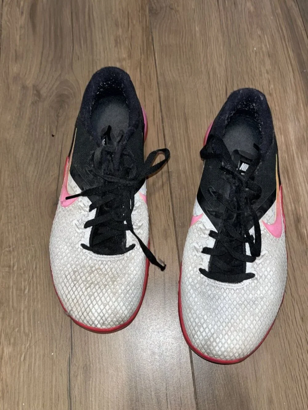 Nike Metcon 5 Womens Training Shoes White/Black/Pink Size 8